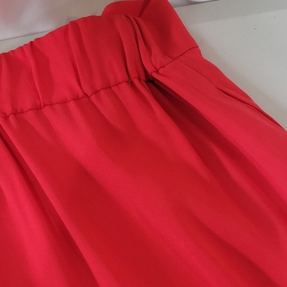 Leith RED Easy Crop High Rise Wide Leg Pants - Size L - Picture 6 of 14